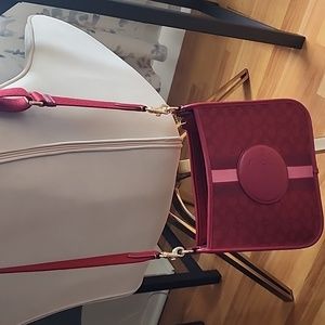 DEMPSEY FILE BAG IN SIGNATURE JACQUARD WITH STRIPE AND COACH PATCH